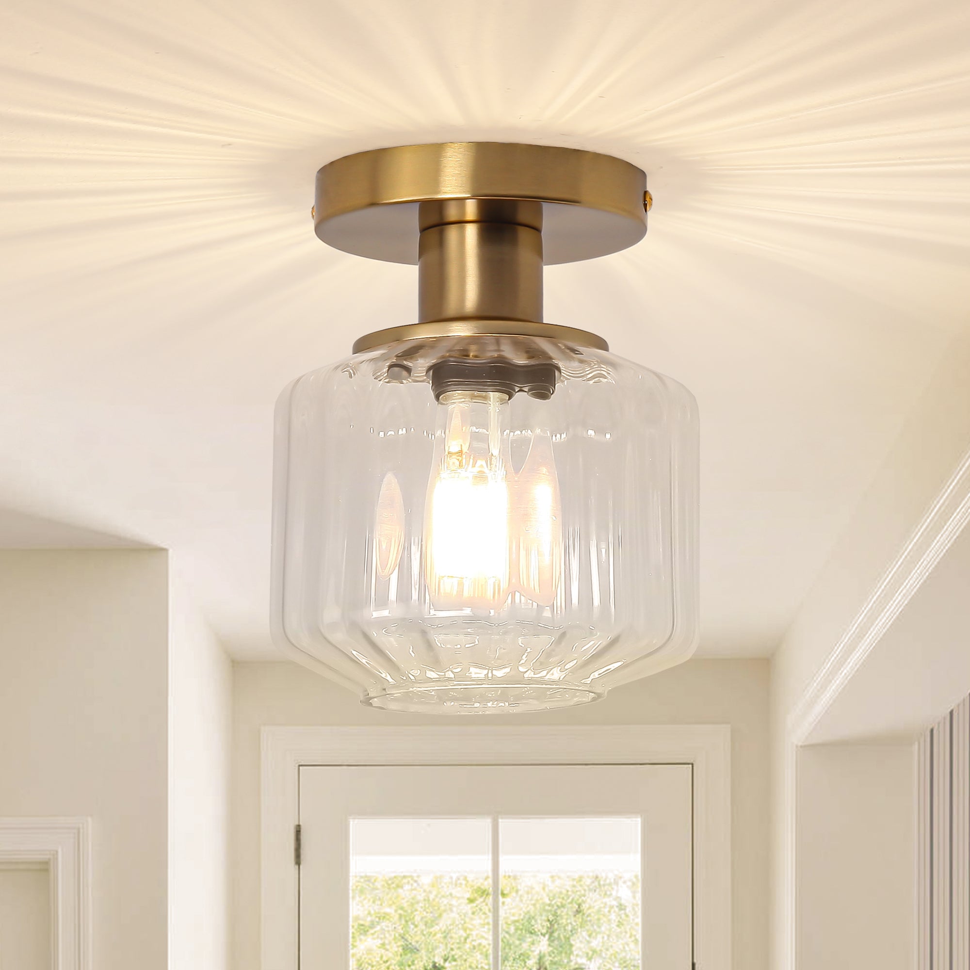 Marico 1 Light Semi Flush Mount Ceiling Light 6 Inch