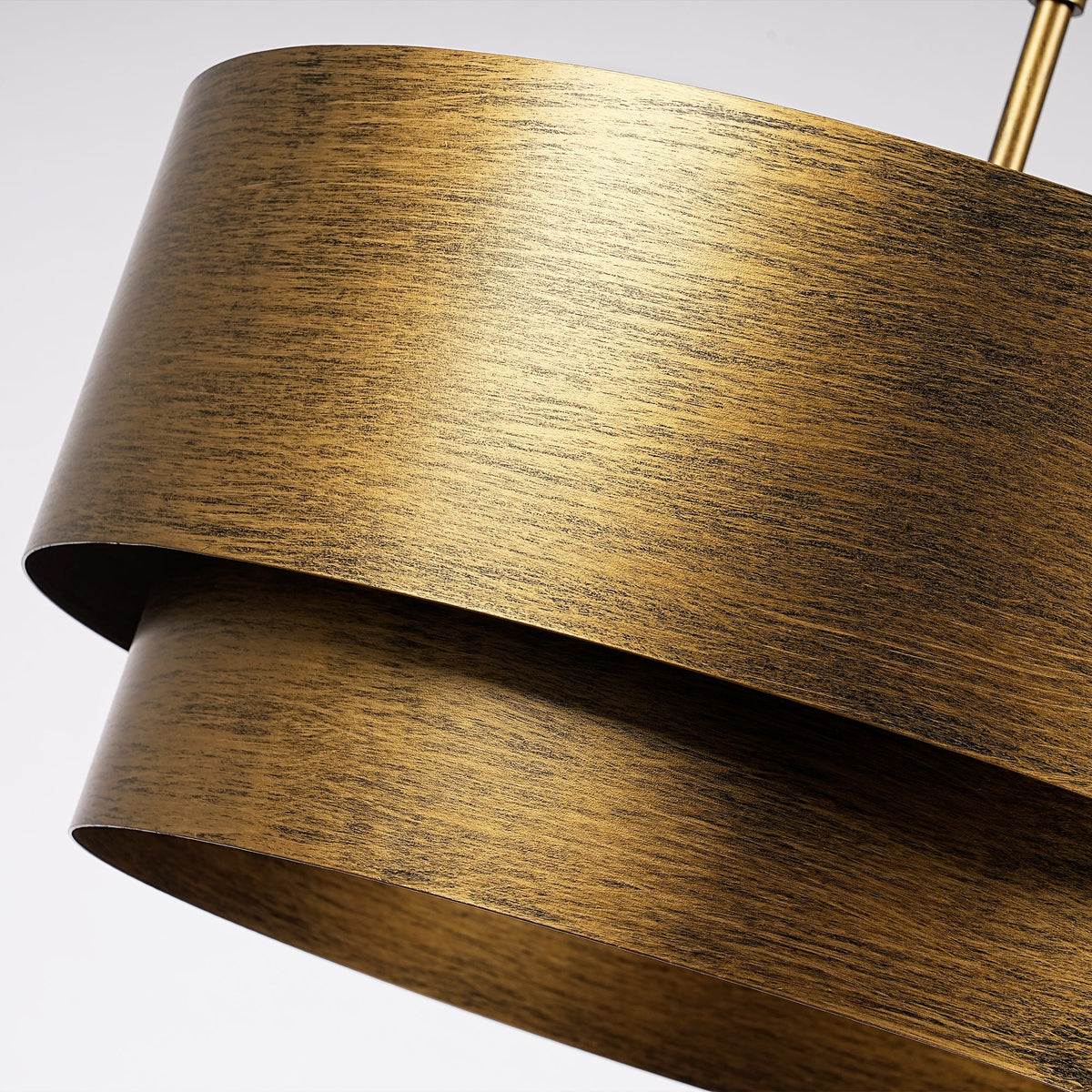 Maren 4-Light Antique Gold Drum Chandelier