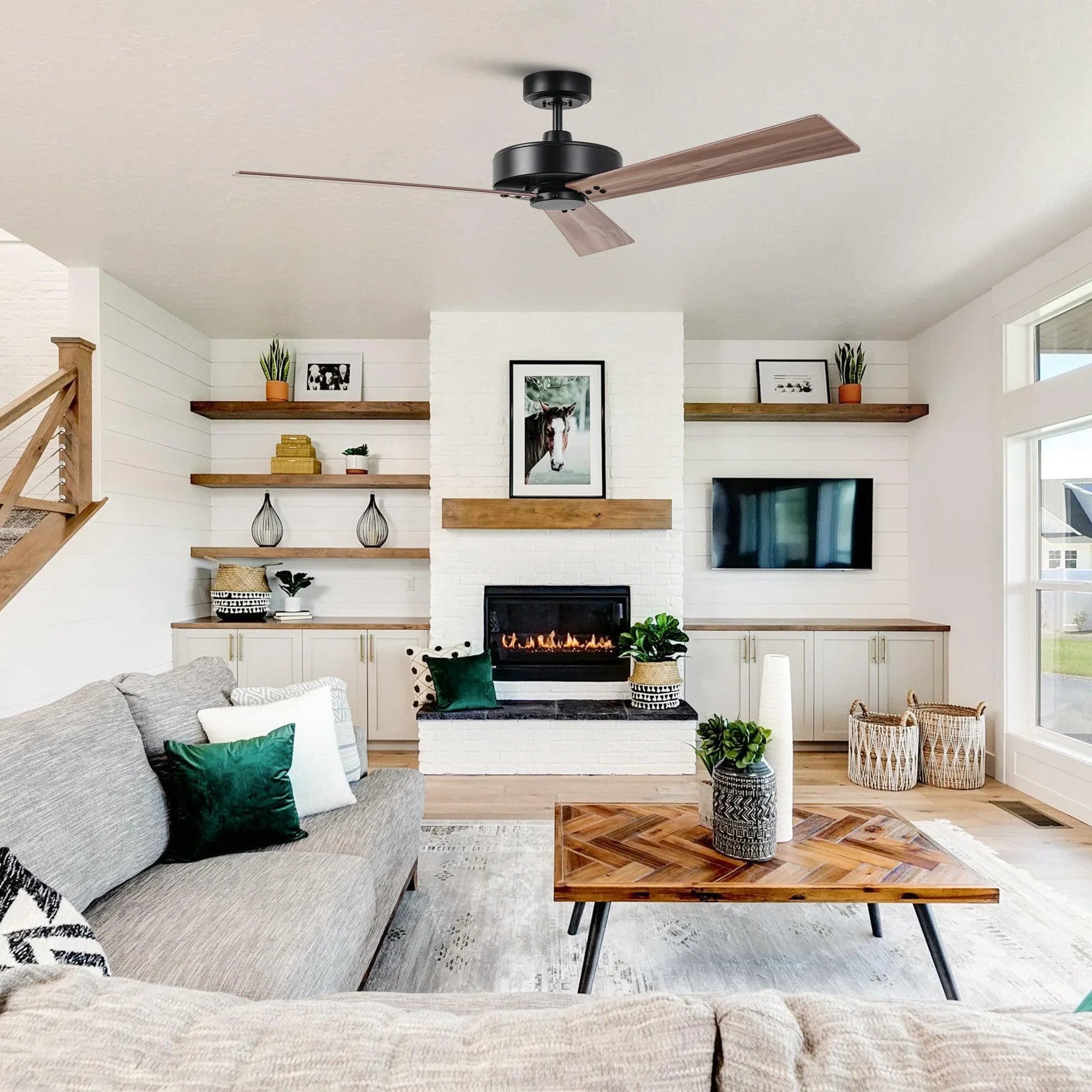 52" Zephra Wall Control 4 Speed Ceiling Fan