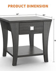 Amity Contemporary Gray End Table