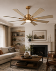 60" Oretha Farmhouse Windmill 8 Blades Downrod Ceiling Fan
