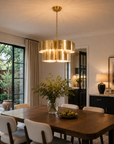 Industrial Farmhouse Golden 5-Light Iron Pendant Light