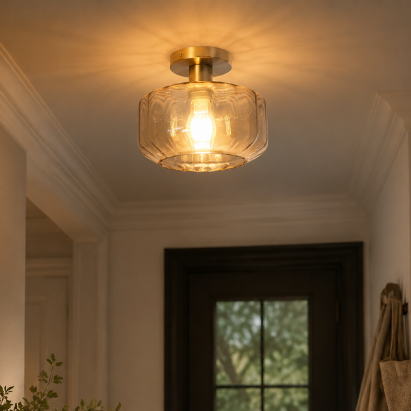 Gerald 1 Light Semi Flush Mount Ceiling Light 9 Inch