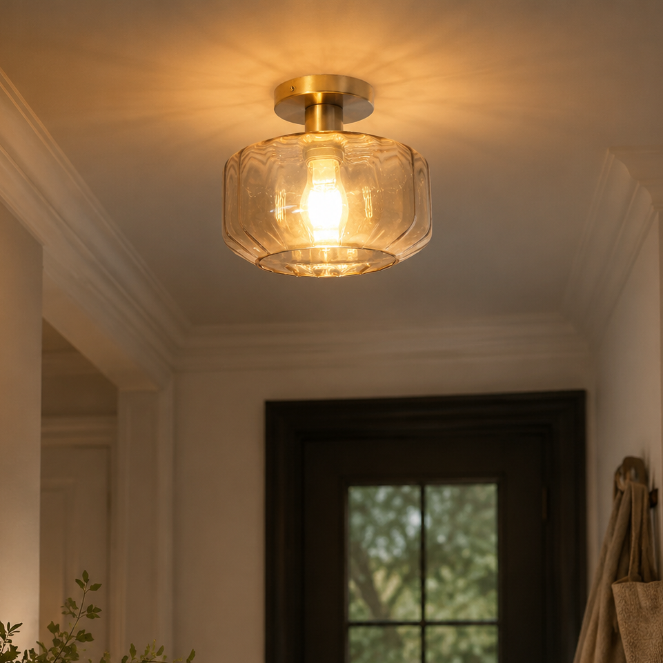 Gerald 1 Light Semi Flush Mount Ceiling Light 9 Inch