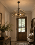31" Saxon Crystal Black Ornament Chandelier