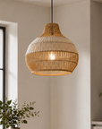 17" Yale Bohemian Rattan Pendant Light