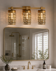 Modern Golden 3-Light Linear Vanity Wall Light