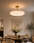 30" Golden Downrod Mount Crystal Luxury Fandelier