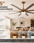 65" Balachandran Industrial Ceiling Fan
