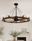 52" Amelia Black Industrial Fandelier