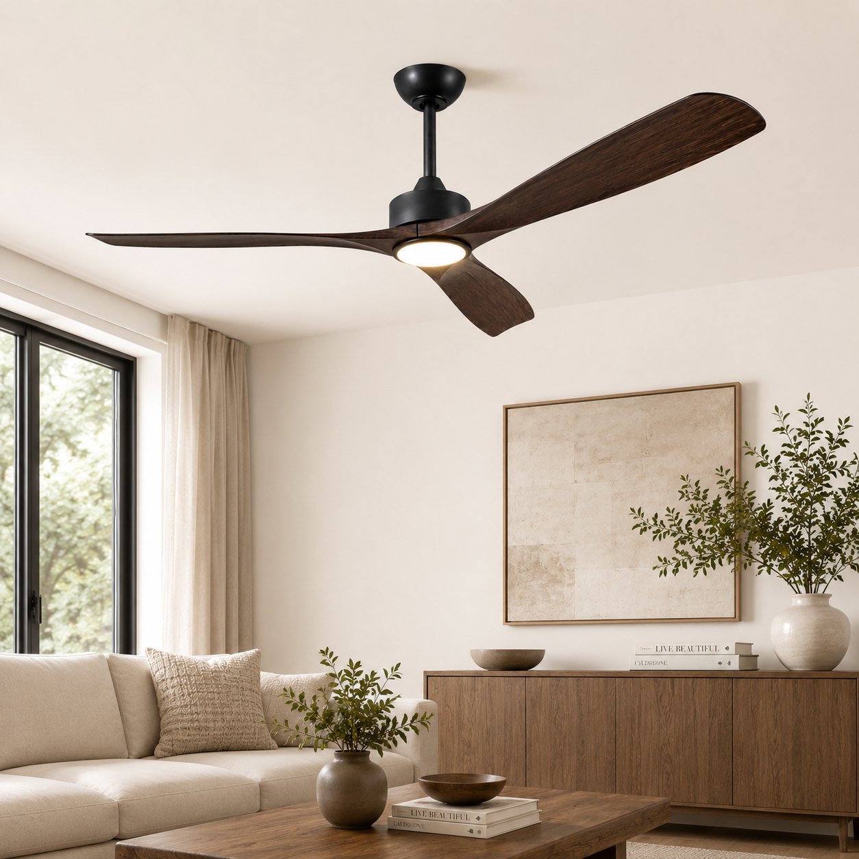 60 Inch Alexi Modern Downrod Ceiling Fan