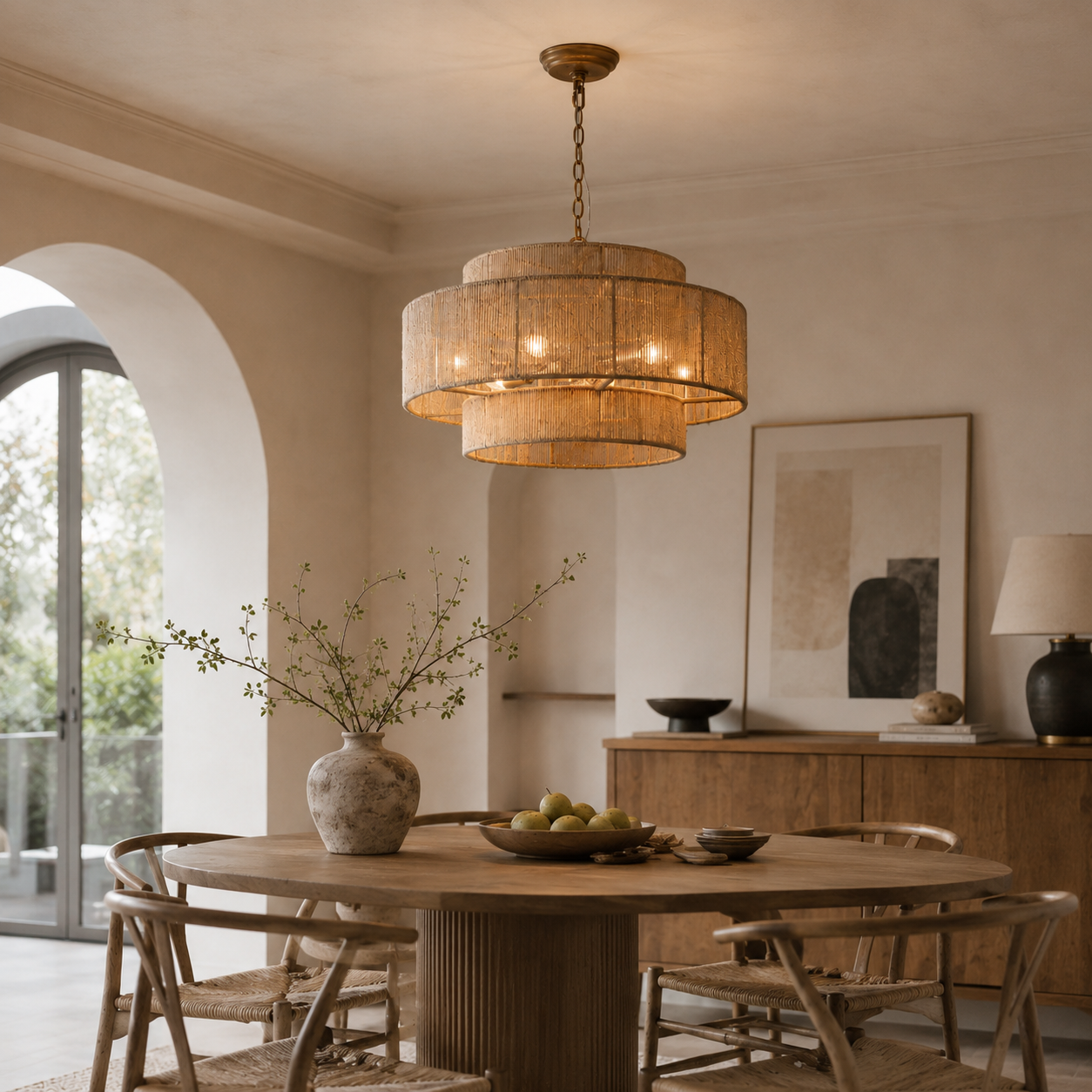 Bohemian 6-Light Drum Pendant Light