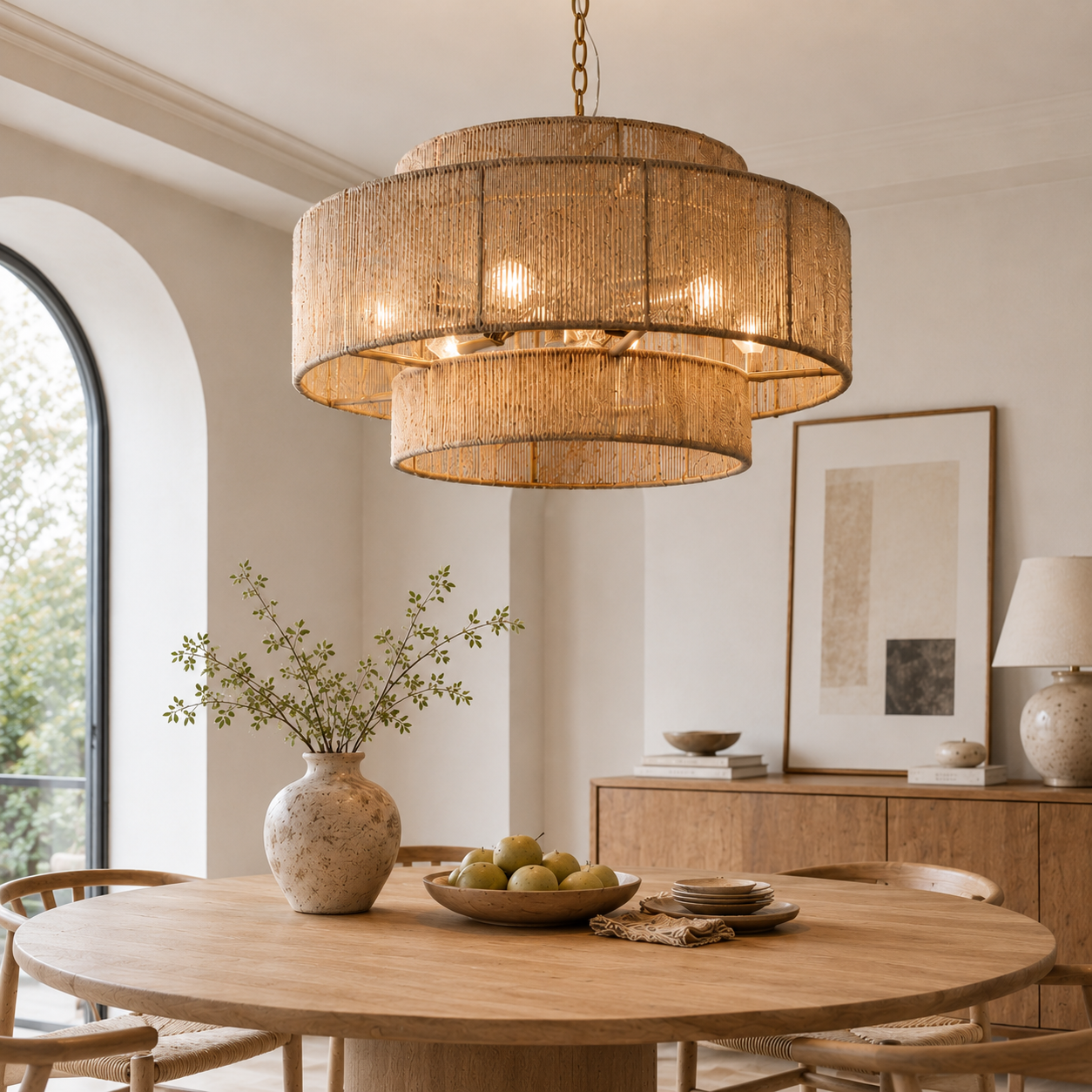 Bohemian 6-Light Drum Pendant Light