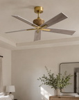 52" Rex Soft Brass Ceiling Fan