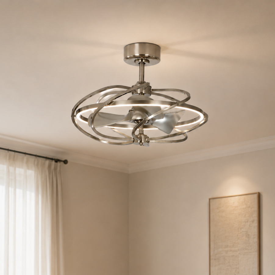 27" Bucholz Brushed Nickel Ceiling Fan