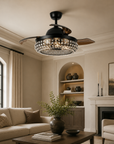 42" Modern Crystal Ceiling Fan