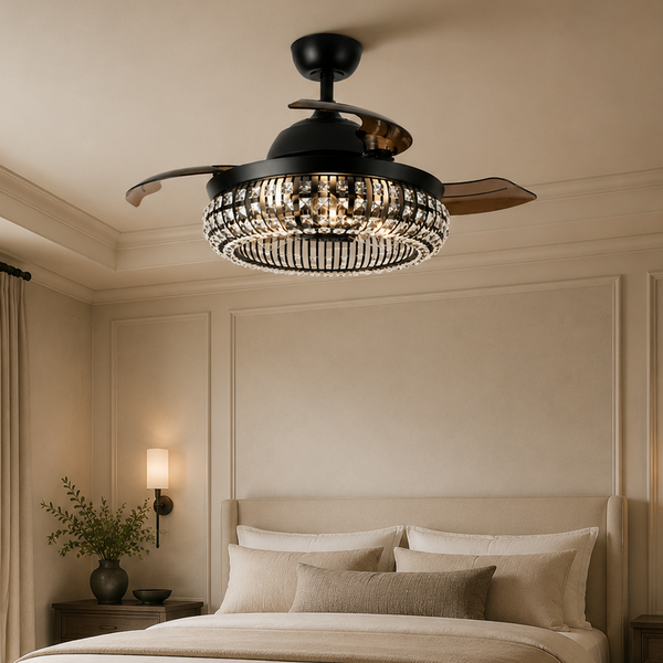 42" Modern Crystal Ceiling Fan