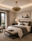 22" Verna Farmhouse Golden Chandelier