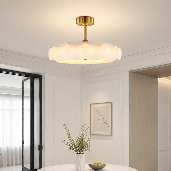 30" Golden Downrod Mount Crystal Luxury Fandelier