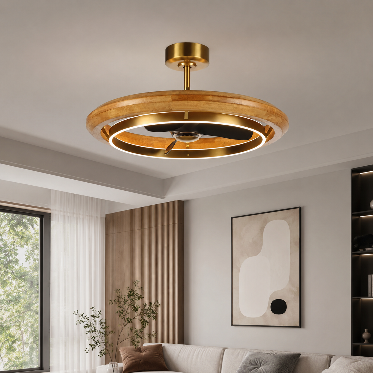 33" Quinn Electroplated Luxury LED Fandelier