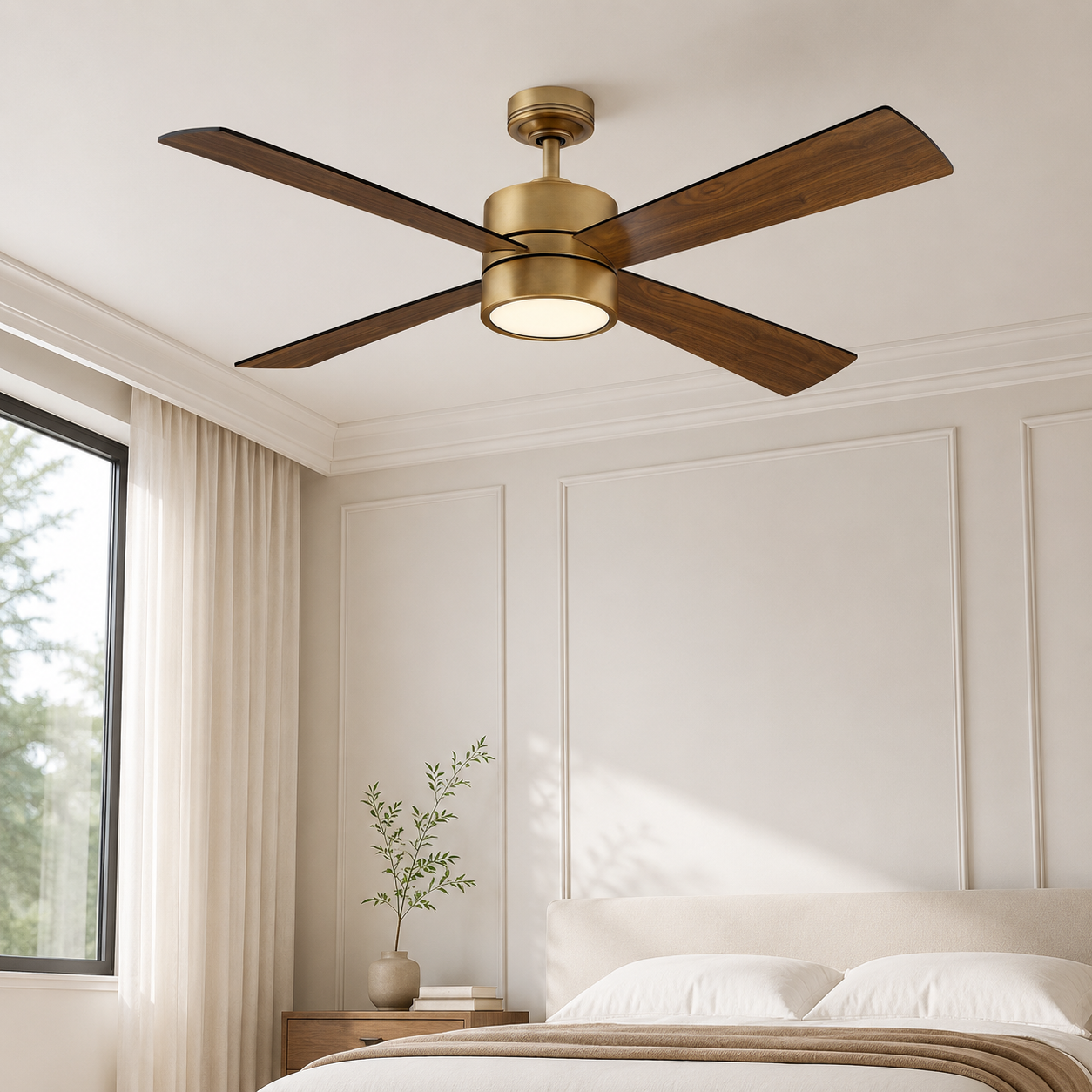 52" Bucholz Industrial Dimmable Ceiling Fan