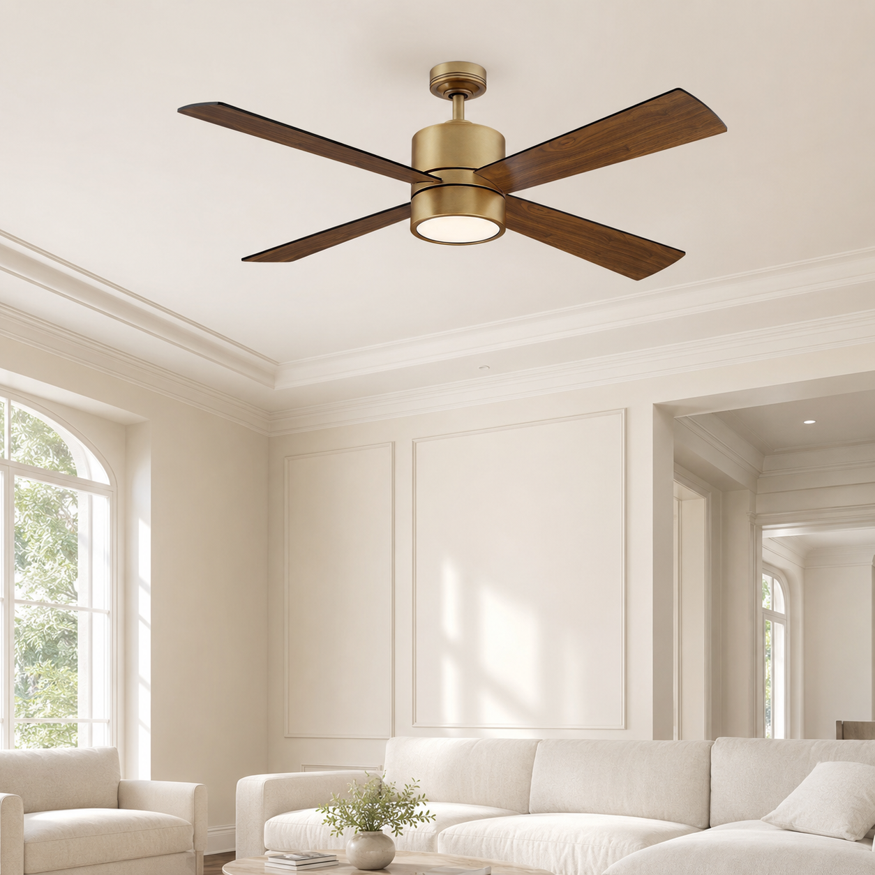 52" Bucholz Industrial Dimmable Ceiling Fan