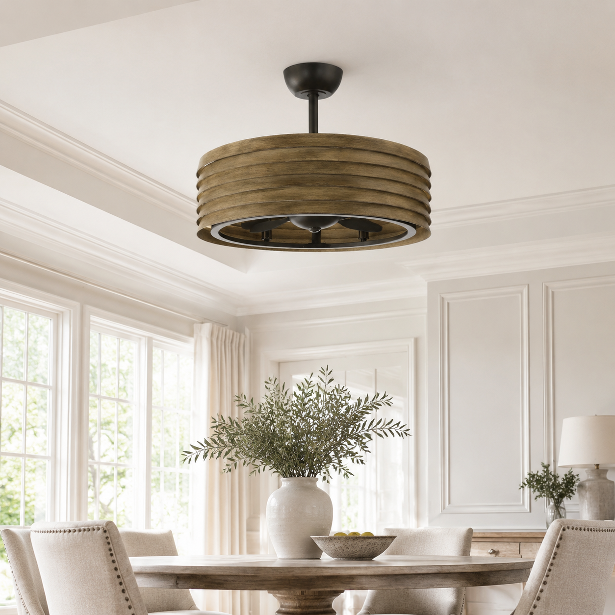 24" Farmhouse DC Motor Reversible Ceiling Fan