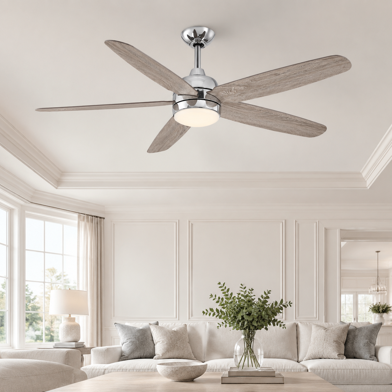 52" Dicken Reversible Crystal Ceiling Fan
