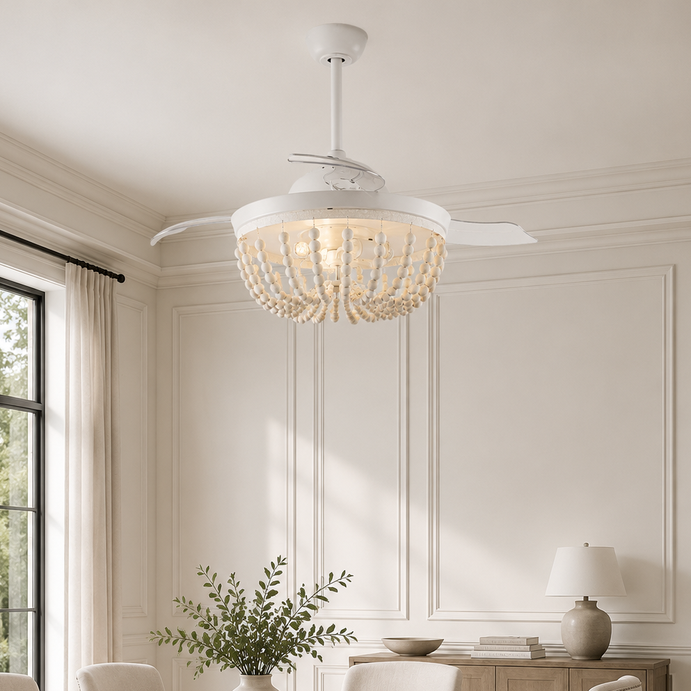 42" Huang Wooden Beads Ceiling Fan