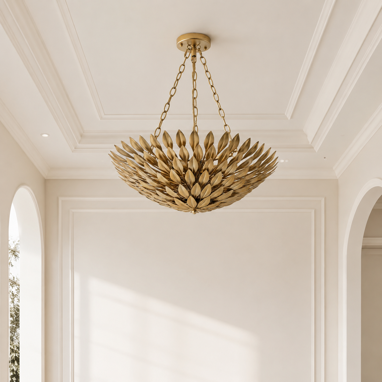 22" Verna Farmhouse Golden Chandelier