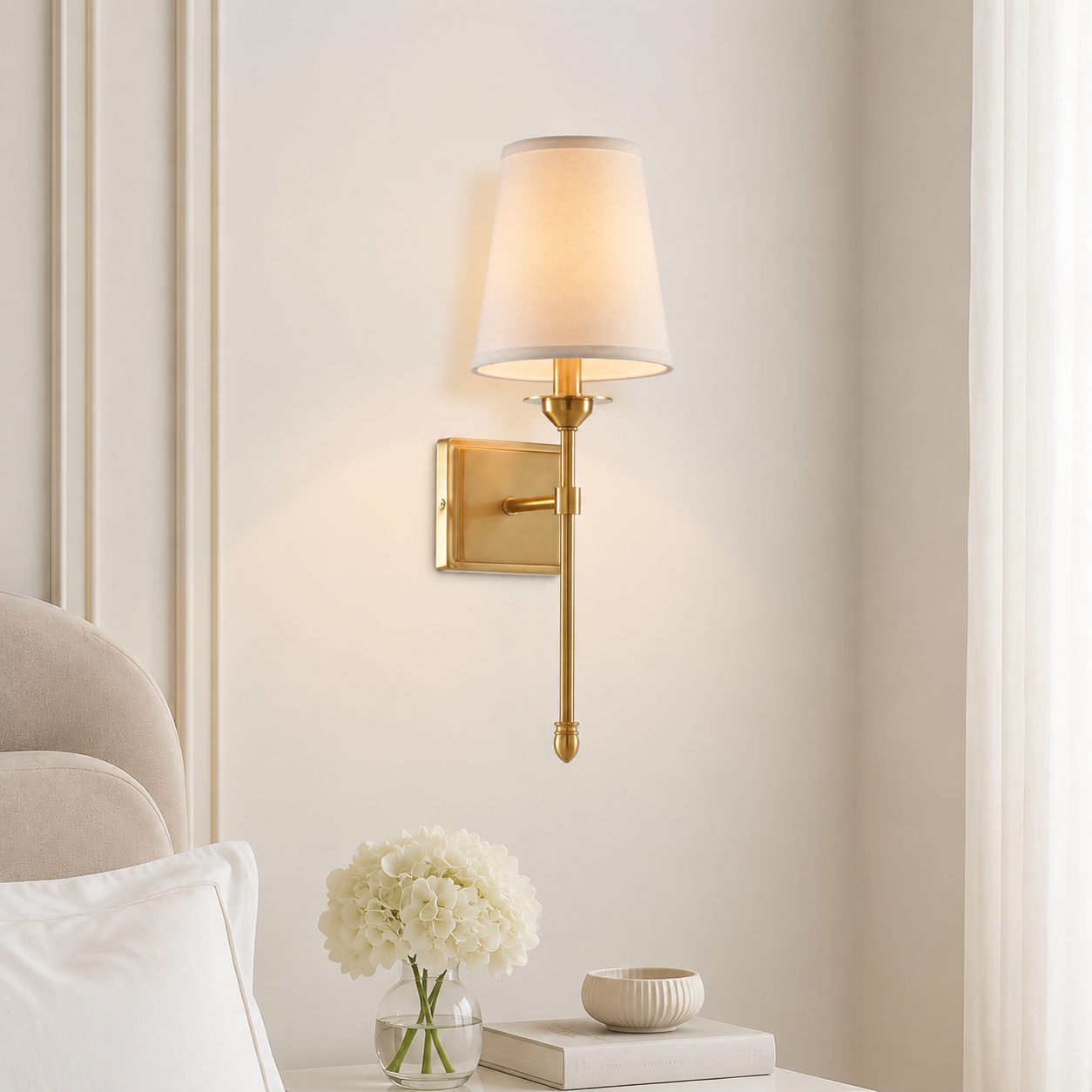 Olivia 1-Light Golden Wall Sconce