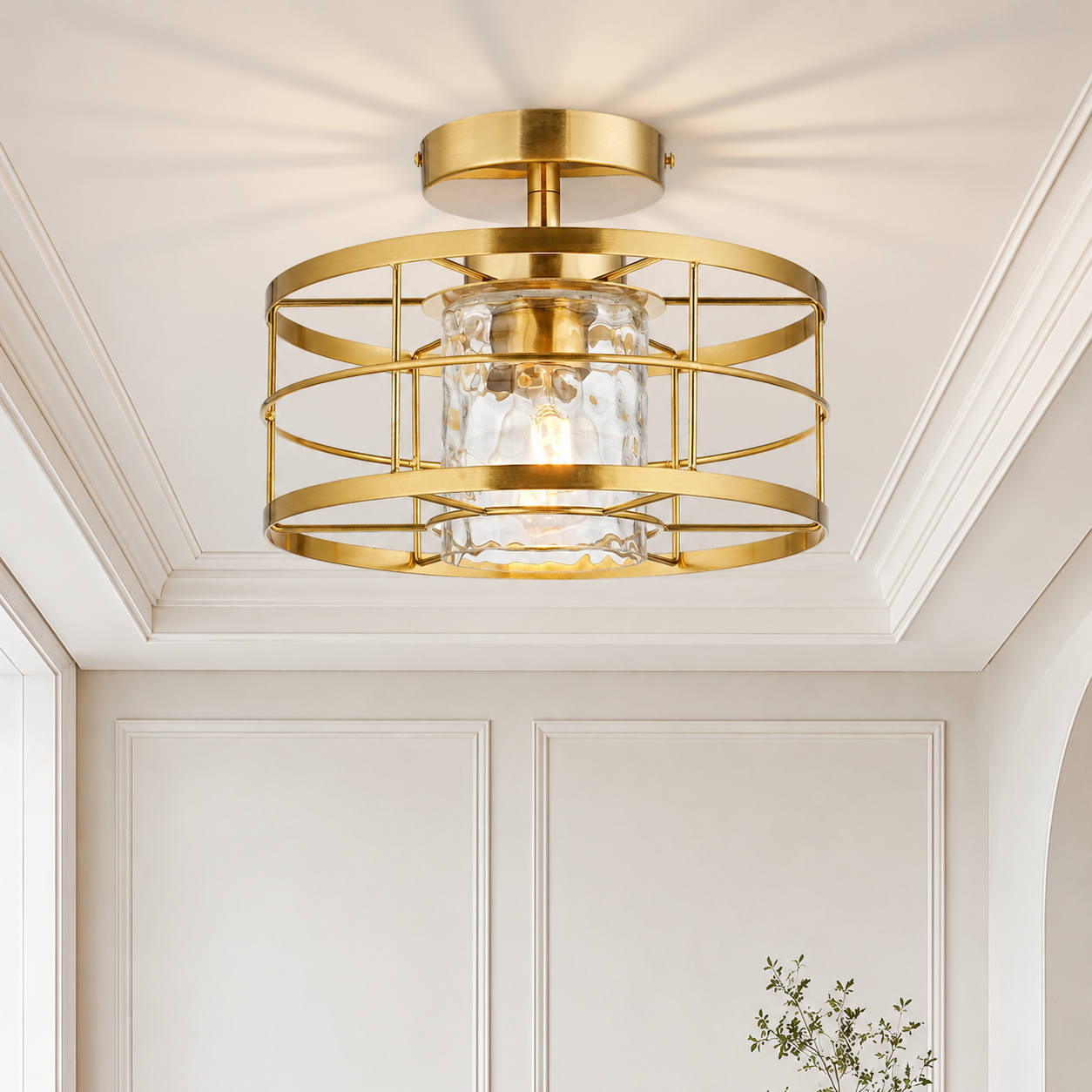 Lyle 1-Light Modern Semi-Flush Mount Ceiling Light