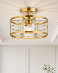 Lyle 1-Light Modern Semi-Flush Mount Ceiling Light