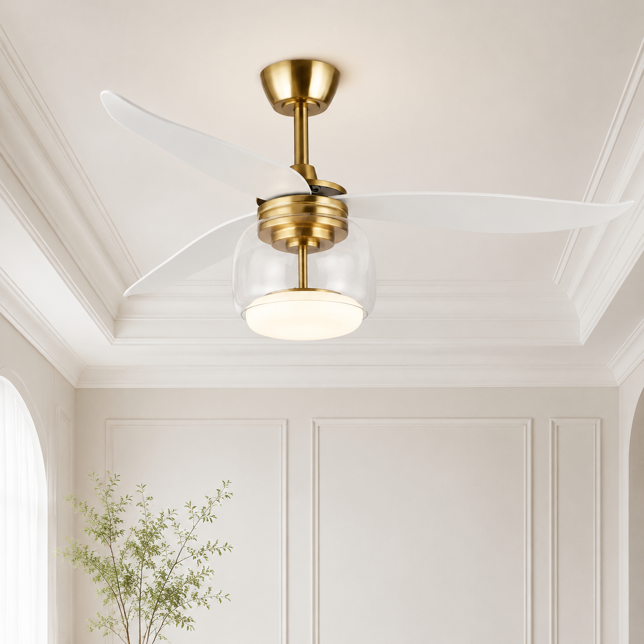 52" Jared Modern Antique Bronze LED Ceiling Fan