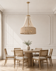 Modern Golden Farmhouse 4-Light Dry Rated Chandelier