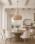Modern Golden Farmhouse 4-Light Dry Rated Chandelier