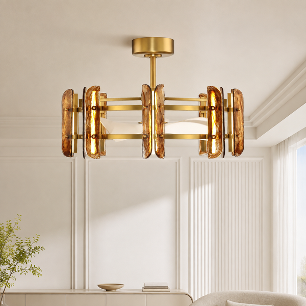 32" Orvane Luxury Golden Fandelier