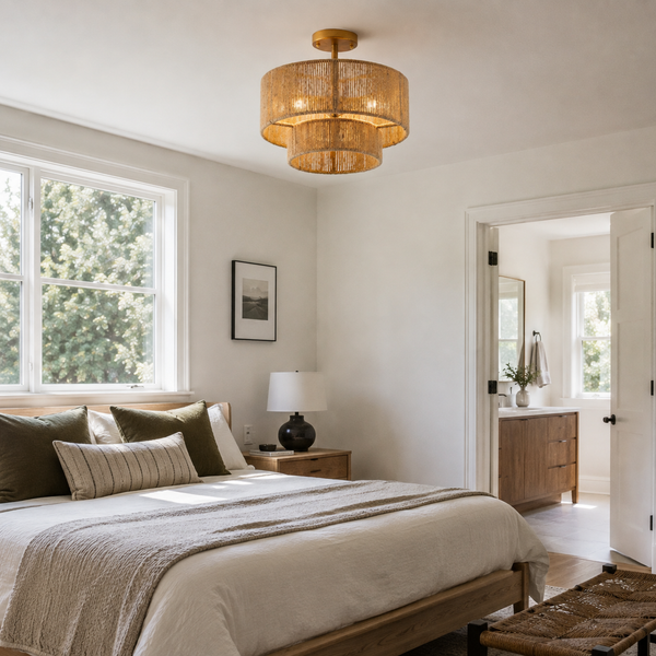 3-Light Wabi Sabi Flush Mount Ceiling Light