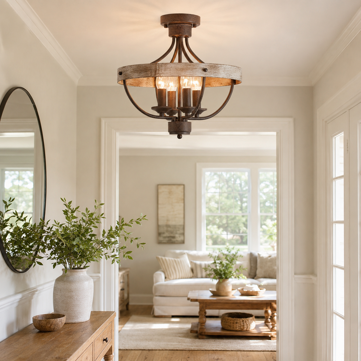 Kensgrove Farmhouse Ceiling Light with 4 Lights