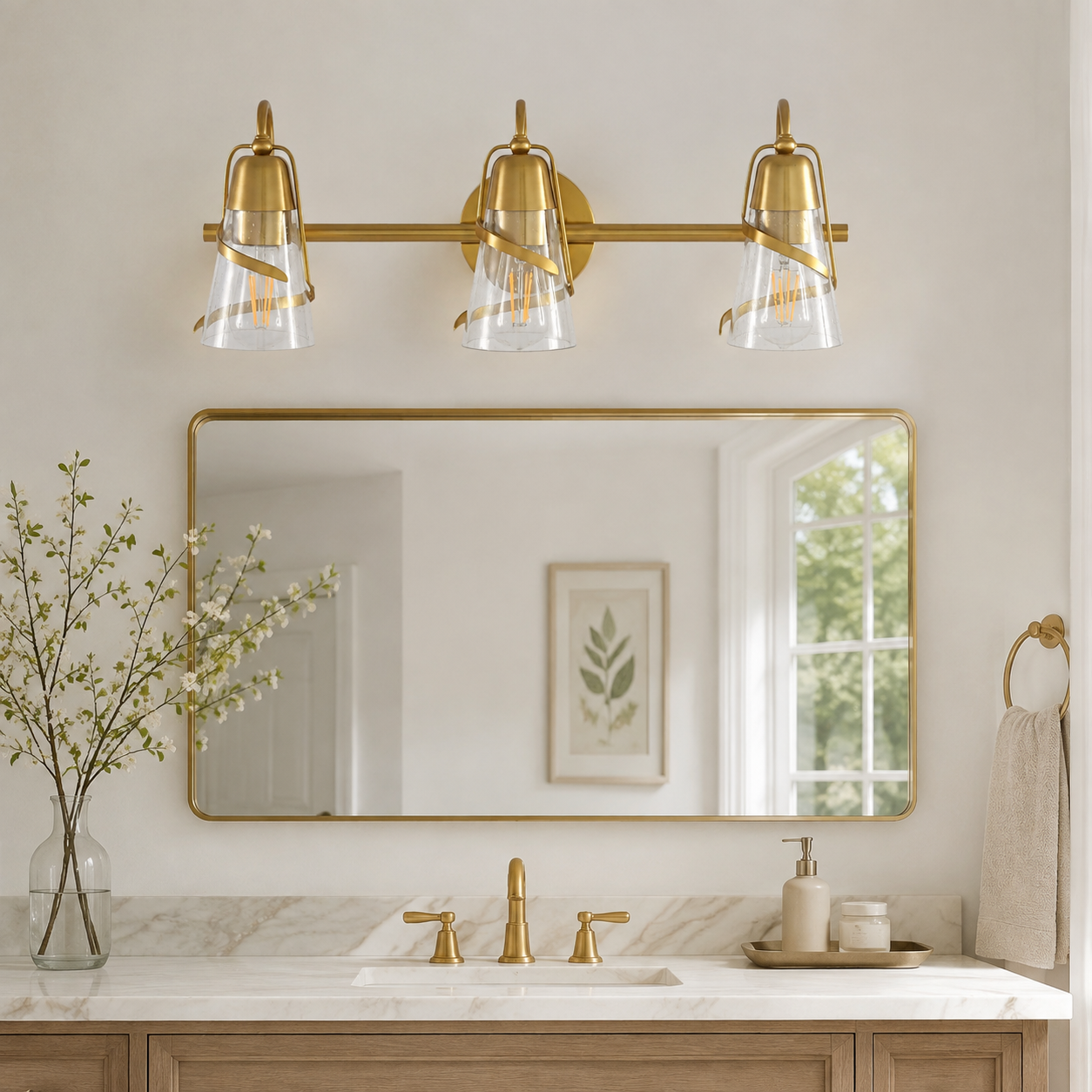 Payne 3 Light Mirror Vanity Light 24 Inch