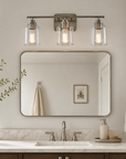 22" Renata 3-Light Brush Nickel Mirror Vanity Light