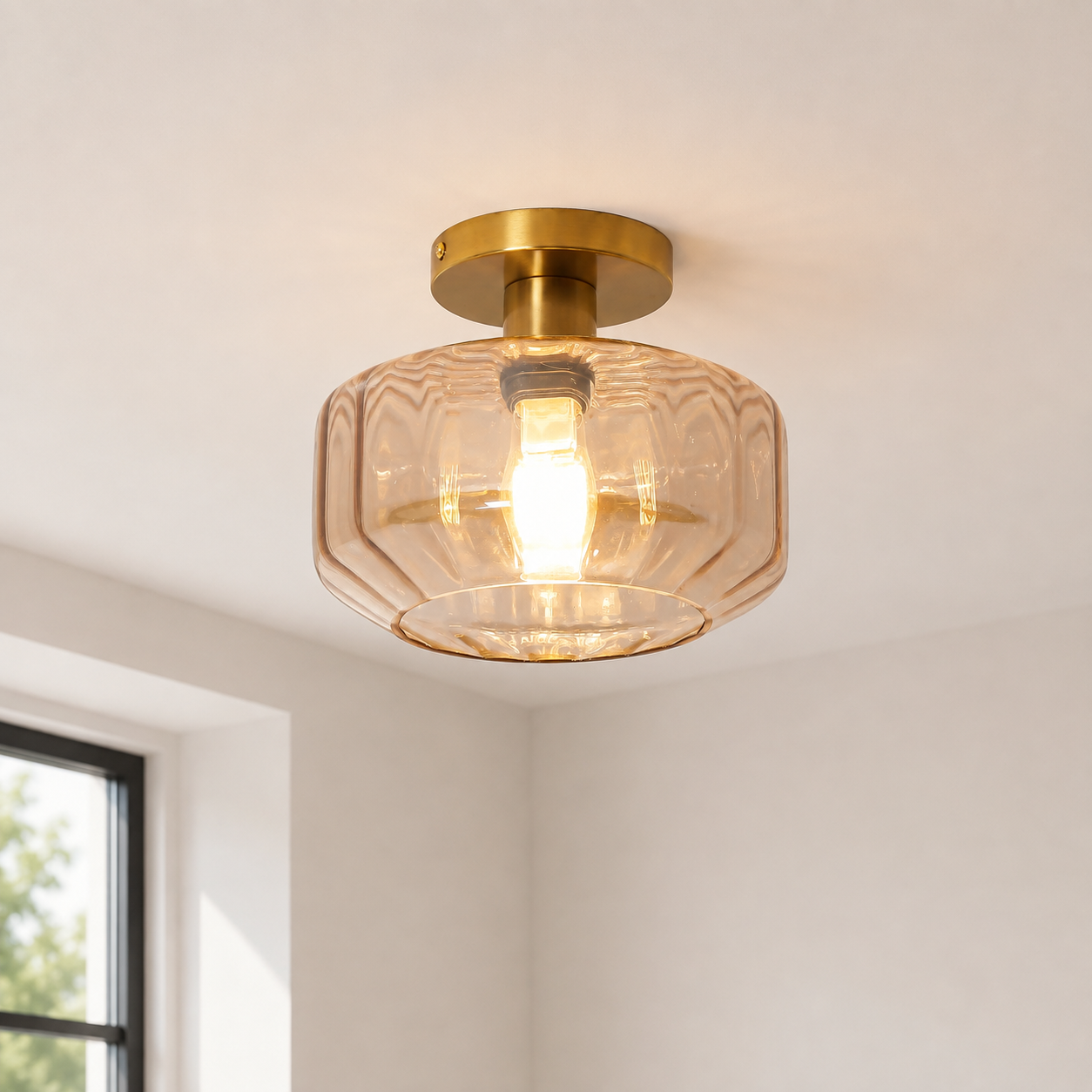 Gerald 1 Light Semi Flush Mount Ceiling Light 9 Inch