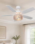52" Harriet White Farmhouse Ceiling Fan