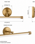 Perry 1-Light Vintage Brass LED Vanity Mirror Light
