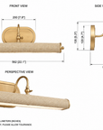 Regan 1-Light Vintage Brass LED Vanity Mirror Light