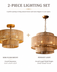 Bohemian 6-Light Drum Pendant Light