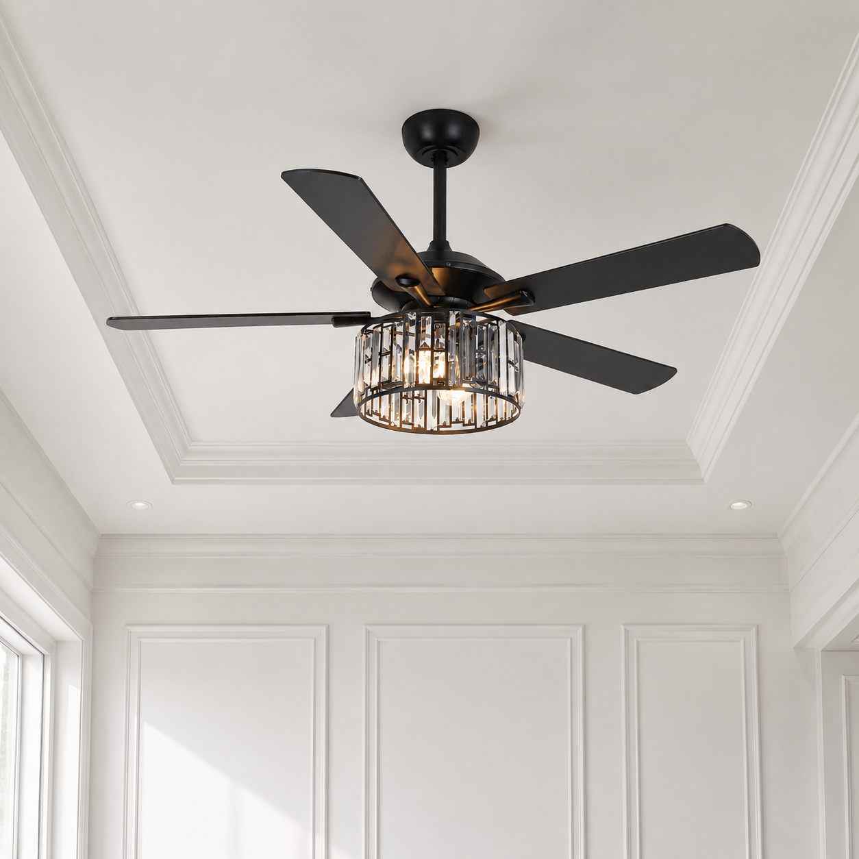 52" Dicken Crystal Ceiling Fan With Lighting