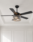 52" Dicken Crystal Ceiling Fan With Lighting