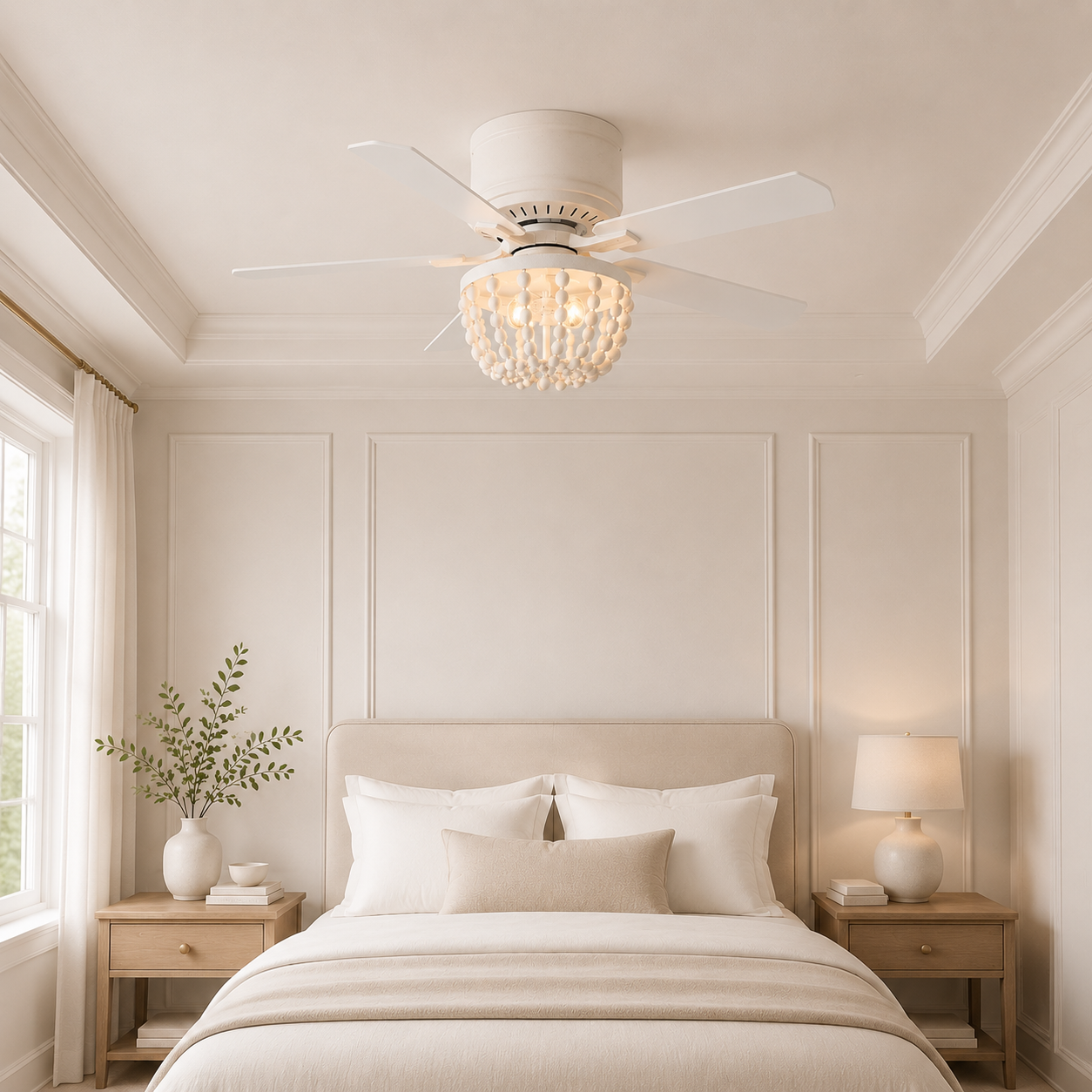 48" New Delhi Farmhouse Reversible Ceiling Fan