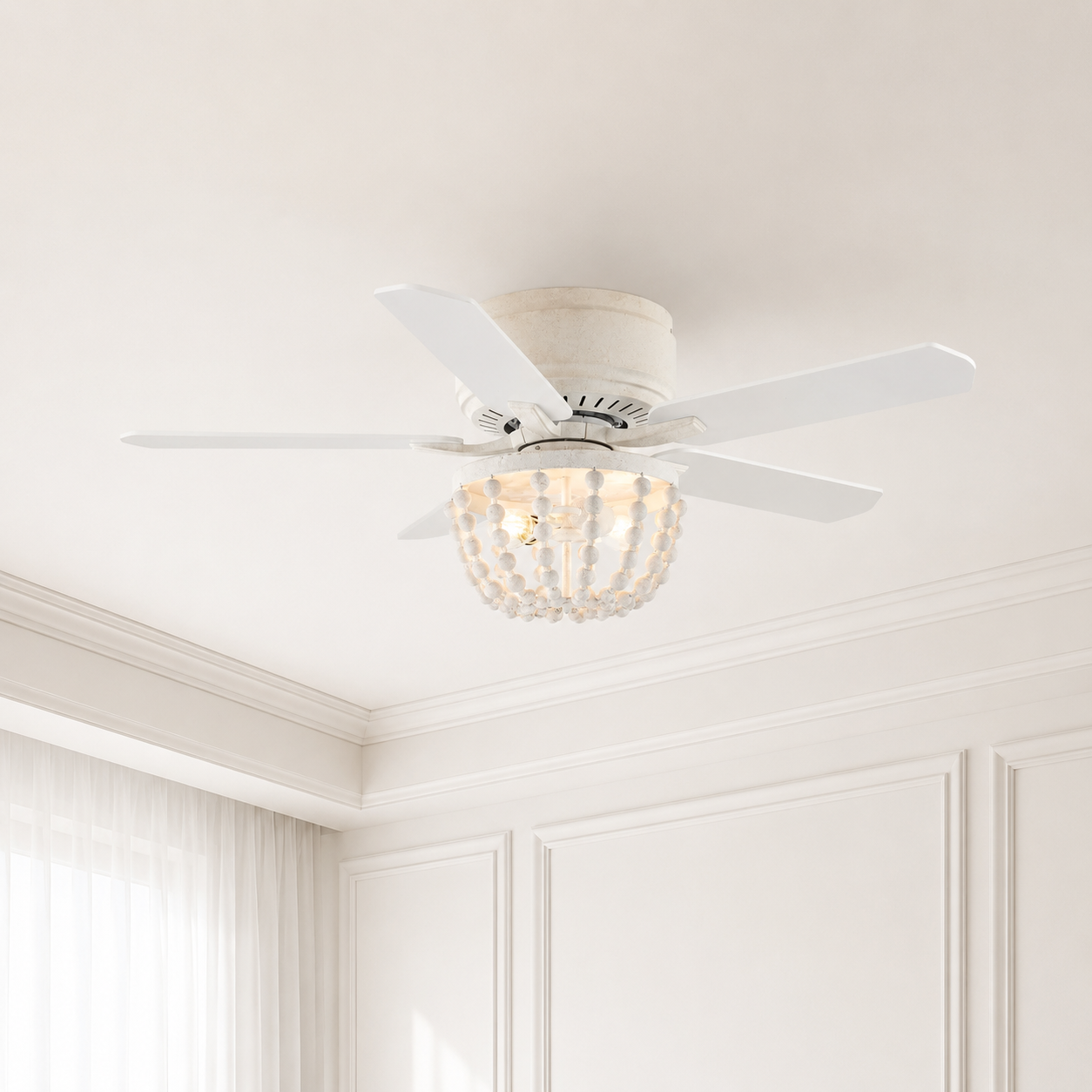 48" New Delhi Farmhouse Reversible Ceiling Fan